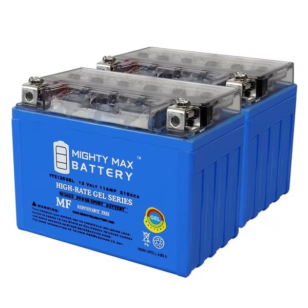 YTZ12SGEL 12V 11Ah GEL Replacement Battery for Honda VFR800, A Interceptor, ABS 02-12 - 2PK, Mighty Max Battery, Mfr#: MAX4027603